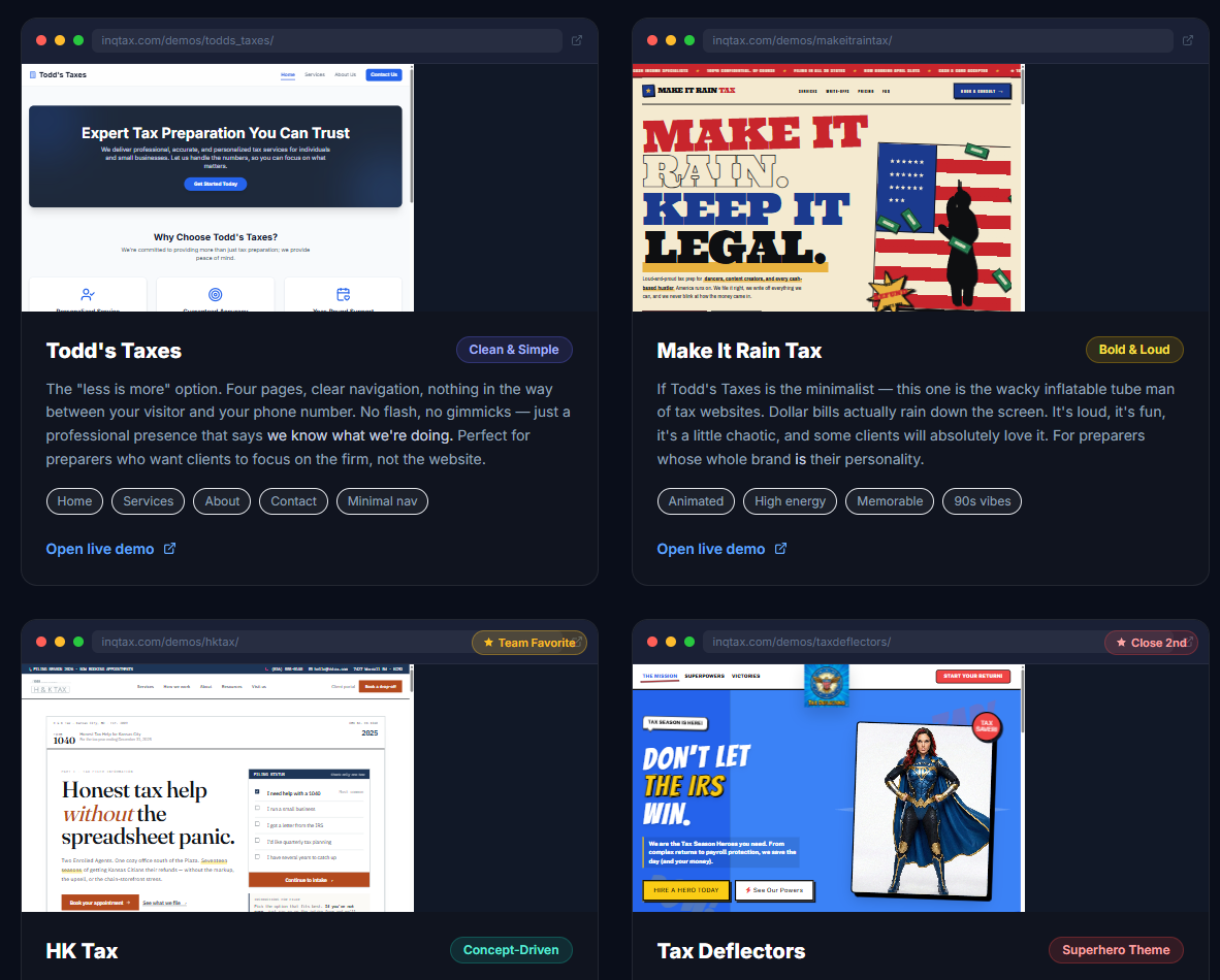 InQ Designs Interface