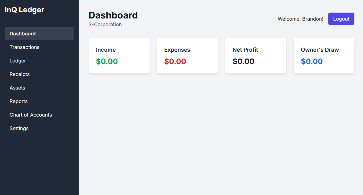 A placeholder image for the upcoming InQ Ledger software